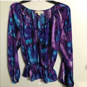 Michael Kors Blue and Purple Blouse